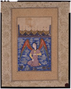En luftbåren peri med rosenkrans, ca.1500 av Afghan School
