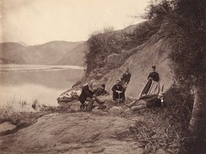 [gruppeportrett nær fang flammeklosteret, F U-nøkkel], rub. 1869.