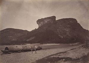 Temple of Tai-wang ved Wu ü nær Sing Chang Tea Mart, ca. 1869.
