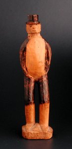 Stående figur av en europeisk mann, Sørøst-Afrika, sent på 1800-tallet (tre) av African