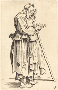 Tiggerkvinne mottar veldedighet av After Jacques Callot