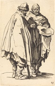Blind tigger og ledsager av After Jacques Callot