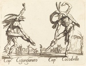 ingen Sgangherato og Cap. krokodille av After Jacques Callot