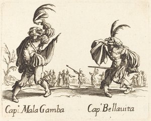 Cap. Mala Gamba og Cap. Bellavita av After Jacques Callot