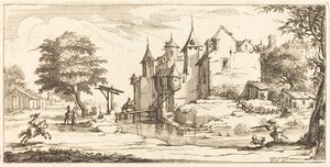 Chateau med en vindebro