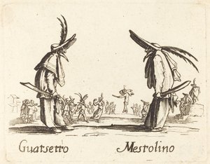Guatsetto og Mestolino av After Jacques Callot
