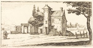 Landskap av After Jacques Callot