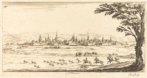 Utsikt over Nancy av After Jacques Callot