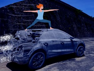 Warrior 2, 2023 (digital kunst på fotografi) av Agnes Girardon