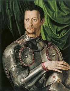 Portrett av storhertugen av Toscana Cosimo I de Medici 1519-1574 i rustning av Agnolo Bronzino