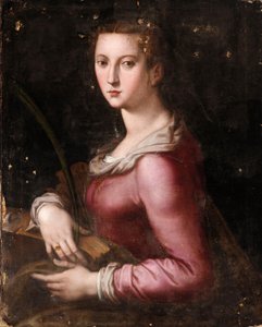 Den hellige Katarina av Alexandria av Agnolo Bronzino