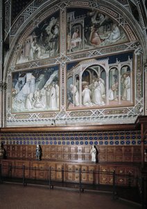Utsikt over kapellet Castellani (eller sakrament) dekorert av fresker av Agnolo Gaddi (1350-1396), episoder av livet til Saint Anthony den store