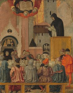 En dominikansk forkynnelse, ca. 1470 (tempera på poppelpanel) av Agnolo degli Erri