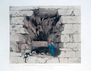 Tvunget passasje i den andre pyramiden i Giza, Egypt, 1820