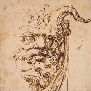 En silvansk maske, 1570-1602 av Agostino Carracci