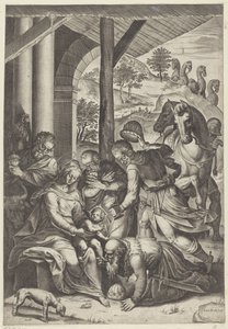 Tilbedelse av kongene av Agostino Carracci