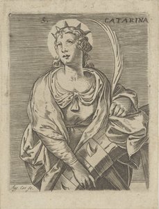 Katarina av Alexandria S. Catarina (tittel på objekt) av Agostino Carracci