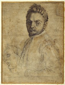 Giovanni Gabrielli, 'il Sivello' (gravering, svart blekk og svart kritt) av Agostino Carracci