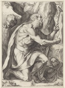 Den hellige Jerome av Agostino Carracci