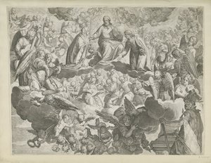 The Martyrium of Saint Justina of Padua (øvre halvdel) av Agostino Carracci