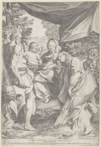Maria med barnet og den hellige Hieronymus og Maria Magdalena av Agostino Carracci