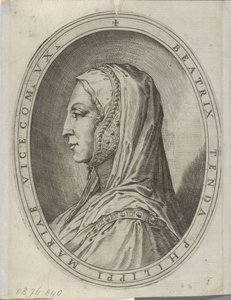 Portrett van Beatrice av Tenda av Agostino Carracci