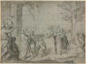 Pelias-offeret til Neptun av Agostino Carracci