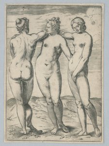 De tre nåder av Agostino Carracci