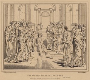 Kvinnen tatt i utroskap, John av Agostino Carracci