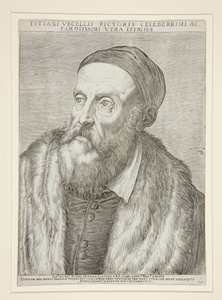 Tiziano Vecelli (Titian) av Agostino Carracci