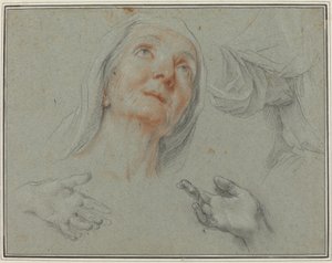 Studier for Saint Anne i "Education of the Virgin"