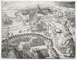Stillingen og leiren til hærene til Charles V og Soliman II, 1532.