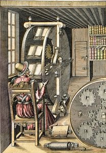 Roterende skrivebord - Fra "" Le Diverse et Artifiose Machine "av Agostino Ramelli (1531-1608) - Paris 1588