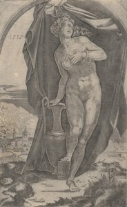 Cleopatra, datert 1515. av Agostino Veneziano