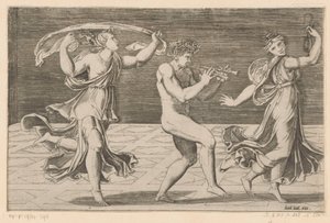 Dansende satyrer og maenader