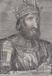 Francois I, konge av Frankrike, datert 1536. av Agostino Veneziano