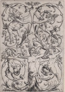 Ornamental Panel, ca. 1514-36. av Agostino Veneziano