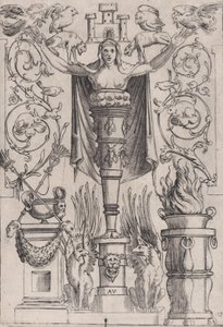 Ornamental Panel, ca. 1514-36. av Agostino Veneziano