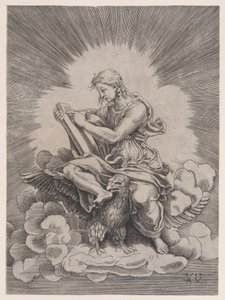 Saint John, datert 1518. av Agostino Veneziano