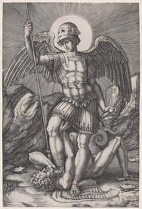 Saint Michael, ca. 1514-16. av Agostino Veneziano