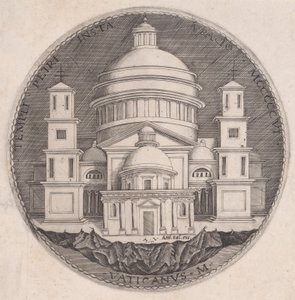 Peterskirken, datert 1517. av Agostino Veneziano
