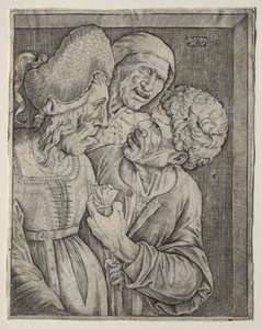 Den rike gamle kvinnen av Agostino Veneziano