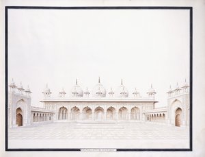 Moti Masjid i Fort of Agra, c1815 (blyant og w/c)
