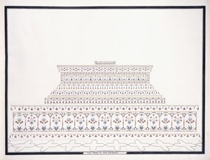 The Tomb of the Emperor, c. 1815 av Agra School