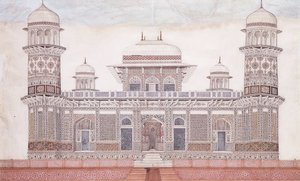 Itmad-ud-daulas grav, ca. 1815 (blyant, penn og svart blekk, w/c, forsterket med berøringer o)