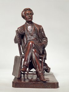 Et sittende portrett av Jean Leon Gerome (1824-1904) 1904 (bronse)