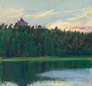 Landskap ved innsjøen av Akseli Gallen-Kallela