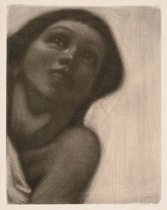 Mezzotint (motiv fra fresken «Våren» i Jusélius-mausoleet) av Akseli Gallen-Kallela