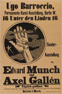 Plakat für Munch & Galléns Ausstellung av Akseli Gallen-Kallela
