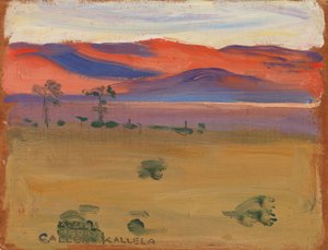 Solnedgang på savannen av Akseli Gallen-Kallela